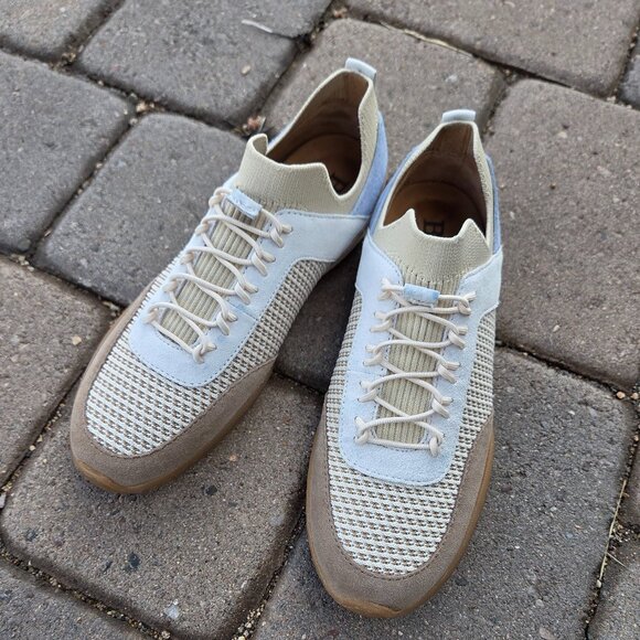 Womens Sz 6.5 Born "Aire" Lightweight Tan Suede & Knit Slip-on Sneakers NWOT - Picture 3 of 10